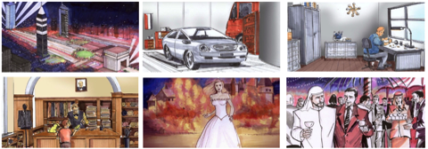 Storyboards for Film, Television and Commercial Film Productions.